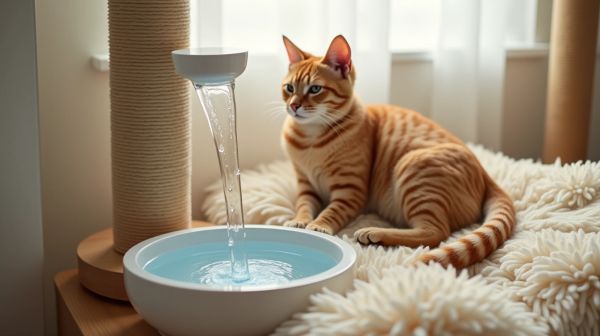 Top éléments améliorant le confort du chat : griffoir et fontaine